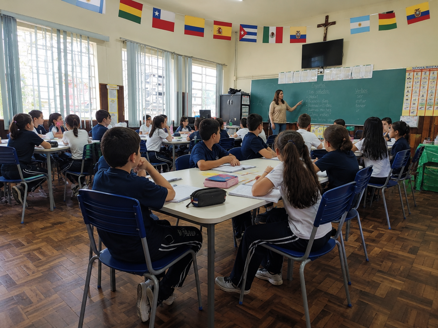 Sala de espanhol do Lar dos Meninos de São Luiz